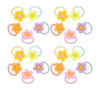 CRAFTHROU 30 Pièces D'accessoires pour Cheveux en Résine Fleurs, Mini Élastiques pour Filles, Tenue Sécurisée et Facile à Utiliser, Quotidien Photos de Famille
