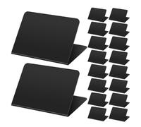 CRAFTHROU 30 Pièces Double Face Petit Tableau Noir Mini Panneau de Tableau Noir de Table V en Pvc Surface Effaçable Très Visible Support Rigide pour Cafés et Coffee Shop