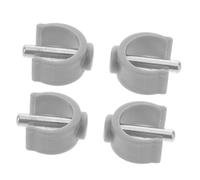 CRAFTHROU 4 Pièces Épingle de Canne de C pour Accessoires de Béquilles, Clips de Déambulateur en Abs et Acier, Installation Facile, Usage Polyvalent pour Cannes de Marche