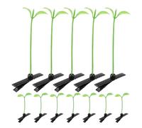 CRAFTHROU 40 Pinces à Cheveux Mignonnes en Plastique Vert Forme de Germes de Soja Légères et Douces pour Accessoires de Cheveux Garçon et Filles Fête et Déguisements