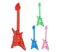 CRAFTHROU 4pièces Guitares Gonflables Rock Set Instruments à Gonfler Léger et Portable pour Fête Anniversaire Mariage Décorations Années Mix Couleurs Couleur Aléatoire