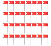 CRAFTHROU 50 Épingles Rouges en Fer pour Tableau en Liège, Cartes et Affichage Mural, Punaises de Marquage Solide pour Usage Scolaire et Professionnel