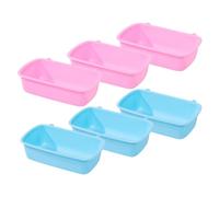 CRAFTHROU 6 Bols pour Petits Animaux en PP, 6 Pièces, Faciles à Ranger et Sûrs, Gamelles Suspendues pour Chinchillas et Hamsters en Cage