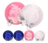 CRAFTHROU 6pcs Chapeaux pour Poules en Tissu, Accessoires pour Poulets Miniatures Résistants à l'usure, pour Portraits de Famille et Fêtes Couleur Aléatoire