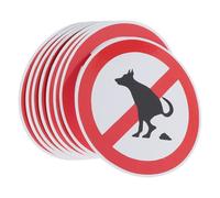 CRAFTHROU 8 Pièces Panneau D'interdiction de Déjections Canines pour Jardin et Parc Public en Pvc Rouge, Autocollant Facile à Appliquer et Retirer pour Propriétaires D'animaux