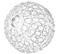 CRAFTHROU Abat Jour Lampe en Fer Forgé Argenté, Forme Globe Unique et Classique, Facile à Installer pour Créer une Atmosphère Chaleureuse le Salon ou L'hôtel