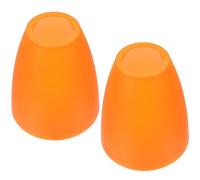 CRAFTHROU Abat-Jours Tambour Lot de 2 Orange 42 MM en Verre pour Lampe de Camping Applique Murale Veilleuse Décorative