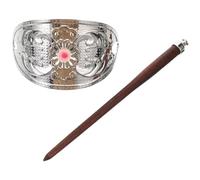 CRAFTHROU Accessoire Cheveux Fille Vintage en Alliage, Menotte Métallique pour Chignon de Queue de Cheval, Facile à Utiliser et Ne Se Décolore Pas