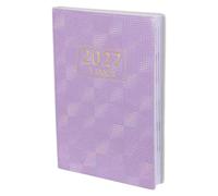 CRAFTHROU Agenda 2027 Mini Pourpre en Papier Pu Solide Écriture Fluide, Élégant et Sophistiqué pour Vie Personnelle et Professionnelle