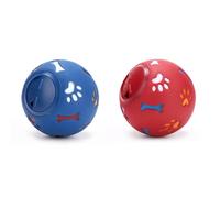 CRAFTHROU Balle pour Chien Rouge en TPR Fuite Alimentaire, Stimule L'intelligence et Attire par Son Odeur, Interactif pour Animaux de Compagnie