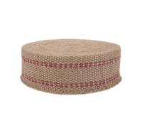 CRAFTHROU Bande Tissée en Jute avec Rayures Rouges, Texture Rugueuse et Bords Lisses, pour Réparation de Chaises et Artisanat Décoratif
