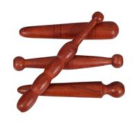 CRAFTHROU Bâton de Massage des Pieds pour Réflexologie Plantaire en Bois 4pcs, Stimule la Circulation Sanguine, Outil Manuel de Massage et Relaxation