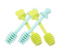CRAFTHROU Bâtonnets Mélangeurs à Miel Adaptés pour Sirop et Substances Visqueuses en Plastique Léger Lot de 4 Structure Simple pour Mariage et Fêtes Réutilisable