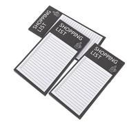 CRAFTHROU Bloc-notes et pour 3 Livres Magnétique Réfrigérateur en Papier Noir Dos Aimanté Complet pour Liste de Courses Tâches Familiales