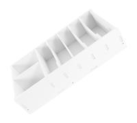 CRAFTHROU Boîte de Rangement pour Pièces et Billets 7 Compartiments Grosse Capacité en Panneau de Mousse Pvc Blanc, pour Guichet du Bureau et Espace de Travail
