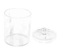 CRAFTHROU Boîte de Rangement Ronde Organise et Protège Vos Accessoires de Beauté Design Simple et Élégant en Transparent