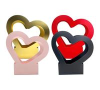 CRAFTHROU Boîtes à Bouquet de Cœur 4 Pièces en Carton Résistant pour Emballage Floral Élégant et Usage Mariage ou Fleuriste