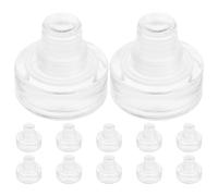 CRAFTHROU Bouchons Bouteille Vin en Verre Lot de 12 Forme T Joint Silicone Flexible pour Scellage Hermétique Lors de Dégustations et Fêtes