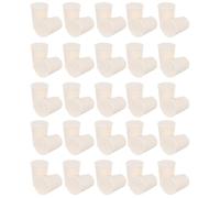 CRAFTHROU Bouchons Coniques Facile à Utiliser Lot de 50 en Caoutchouc Blanc Étanchéité pour Tubes à Essais et Fioles pour Laboratoire Scientifique