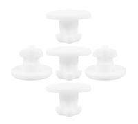 CRAFTHROU Bouchons en Silicone Blanc Accessoires Étanches Adaptés aux Trous de 0,5-0,6 Cm Lot de 5 Faciles à Nettoyer Retirer pour pour Boîte à Lunch Boîtes Repas