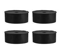 CRAFTHROU Bouchons pour Tubes d'arbre à Chat en Plastique Noir, 4 Pièces, Accessoires de Rechange Polyvalents pour Poteau à Griffer, Design DIY Facile à Installer