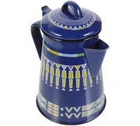 CRAFTHROU Bouilloire à Thé Décorative en Émail Bleu 1,2l Rustique pour Chauffer Vin Chaud et Café, pour Desserts et Boissons Chaudes
