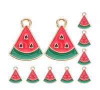 CRAFTHROU Breloques Design Unique en Alliage de Zinc Légères et Polyvalentes Mini Pastèque 10pcs pour Boucles D'oreilles et Bijoux Vie Quotidienne Fêtes