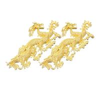 CRAFTHROU Breloques Dragon Ajourées en Métal Imitation Or Lot de 2 Créations Artisanales Polyvalentes Accessoires de Coiffure DIY pour Épingles à Cheveux pour Bijoux et Charmes Élégants
