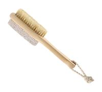 CRAFTHROU Brosse Exfoliante pour Pieds en Bois Poils de Sanglier et Pierre, Dissolvant Naturel de Callosités, Outil de Massage pour Pédicures à Domicile