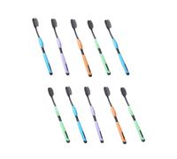 CRAFTHROU Brosses à Dents Accessoires de Salle de Bain 10pcs Poils Doux Petite Tête Manche Antibactérien pour Hommes et Femmes Soins Bucco-dentaires Couleur Aléatoire Plusieurs styles