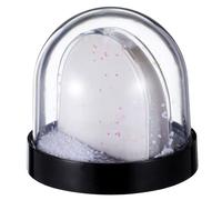 CRAFTHROU Cadre Photo Boule à Neige DIY avec Papier Sublimation Vide Globe Neige Personnalisable Base Noire Kit Créatif pour Cadeaux Anniversaire et Fêtes