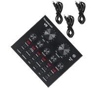 CRAFTHROU Carte de Mixage Professionnelle Noire en Métal Puce Intelligente Bruit Haute Performance pour Diffusion en Direct et Enregistrement Musical