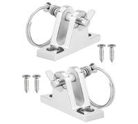 CRAFTHROU Charnière de Pont pour Bimini en Acier Inoxydable 2 Pièces | Goupille Amovible, Vis Incluses, Compatibilité, pour Yachts et Pontons
