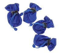 CRAFTHROU Chaussures Imperméables pour Chiens en Néoprène Bleu, Lot de 4, Faciles à Enfiler, Protection Antidérapante pour Petites et Moyennes Races
