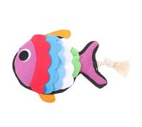 CRAFTHROU Chien et Enrichissement Interactif Forme Poisson Fonction Molaire en Coton et Polaire pour Mastication Lente des Chiots