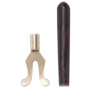 CRAFTHROU Clip pour Couvercle de Bouilloire en Fer Manche en Bois D'ébène, Accessoire de Service à Thé Chinois Facile à Transporter pour Boire le Thé