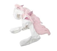 CRAFTHROU Costume Licorne Blanc pour Animaux de Compagnie en Peluche et Coton PP, Taille L, pour Occasions Spéciales et Séances Photo, Détail Soigné