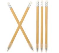 CRAFTHROU Crayons Éternels Crayons en Bois Solide sans Encre Lot de 5 en Bambou pour Écriture Pratique et Dessin pour Enseignants et Artistes