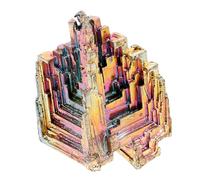 CRAFTHROU Cristal de Bismuth Spécimen Irrégulier 40 G, Spécimen Pédagogique en Pierre de Cristal pour Décoration Bureau Salon
