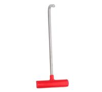 CRAFTHROU Crochet de Levage Outil Compact en Acier Inoxydable Robuste avec Revêtement Antidérapant Rouge pour Couvercle de Regard et Fosse Septique en Conditions Extérieures