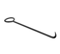 CRAFTHROU Crochet Métallique Noir Multifonctionnel en Barre D'acier Déformé pour Levage de Plaque D'égout et Traction de Marchandises Usage Industriel
