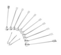 CRAFTHROU Cuillères à Mesurer pour Échantillonnage en Laboratoire Haute Performance et Résistantes à L'usure Lot de 13 Argenté en Acier Inoxydable Design Double-face Micro