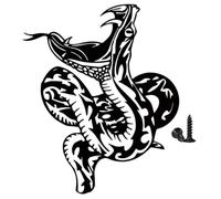 CRAFTHROU Décoration Murale Ornement Artisanal Serpent Forgé Noir Style Réaliste Intérieur Unique pour Clôtures et Fêtes