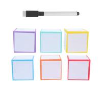 CRAFTHROU Dés Éducatifs Soi-même Cube Mousse EVA 5cm avec Stylo Effaçable pour Exercices Mathématiques en omicile