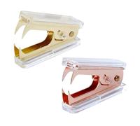 CRAFTHROU Désagrafeuse Transparente en Acrylique, Lot de 2 Pièces, Outil D'agrafage Facile à Utiliser pour Fournitures de Bureau Couleur Aléatoire