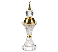 CRAFTHROU Diffuseur Huile Essentielle en Verre et Métal, Brûleur Parfum Décoratif Stable et Solide, Décoration Maison Simple Style pour Cérémonie de Thé