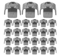 CRAFTHROU Écrous Filetés M6 Insert Métallique Argenté en Fer pour Tubes Carrés 200 Protection de Filetage et Connexion Soudée Stable, pour Réparation de Mobilier et Garde-corps
