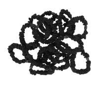 CRAFTHROU Élastiques Doux Faciles à Mettre Enlever et Qui Ne Tirent Pas les Cheveux 15 Pièces Cordons à Cheveux Noirs en Tissu pour Femmes et Filles Usage Quotidien Voyage