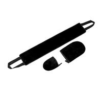CRAFTHROU Ensemble de 3 Moufles Autobronzants sans Doigts, Petit et Grand Taille, en Velours Noir Réversible avec Bande Élastique, Applicateur Lotion Autobronzante Réutilisable pour Visage