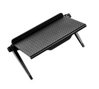 CRAFTHROU Étagère Surélevée pour Écran D’Ordinateur en Plastique Noir, Support Multifonction Pliable pour Bureau, Rangement Pratique pour Accessoires Informatiques et Écran Pc, Installation